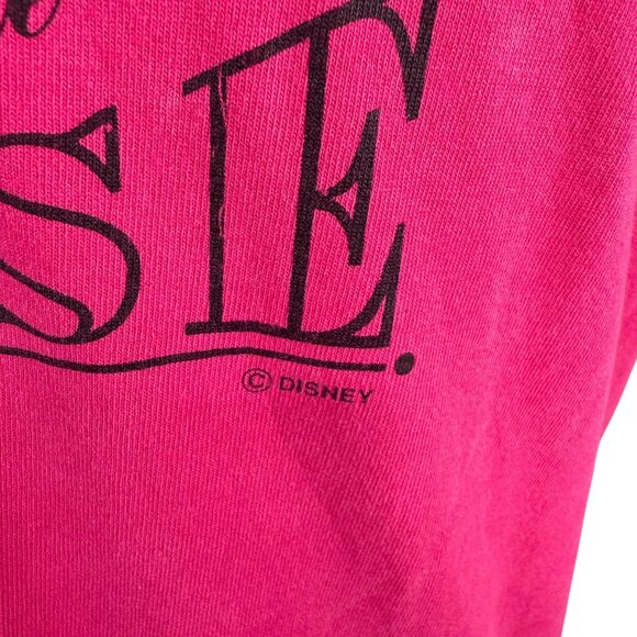 Vintage Mickey Unlimited Disney XL Pink T-Shirt Single Stitch 90s Classic Style - Picture 8 of 8
